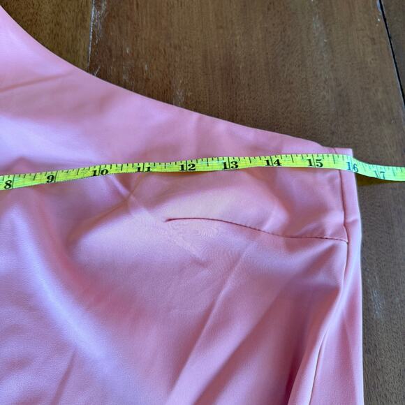 Lovers and Friends Kendall Blouse One Shoulder Guava Pink Satin Sz XS Feminine - Picture 11 of 15